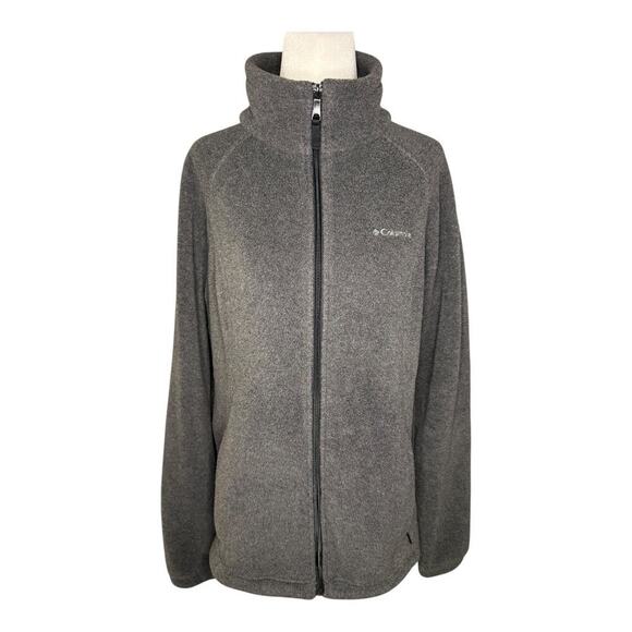 Columbia Women's Gray Fleece Jacket Size‎ Large Casual Mid-Length Zip Up - Picture 1 of 6